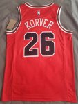 NBA 26 Korver Chicago Bulls Maillot Rouge